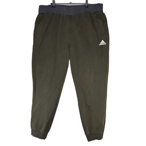 Adidas Pants Mens 2XL Green Cargo Joggers Sweatpants Essentials Athletic Gym
